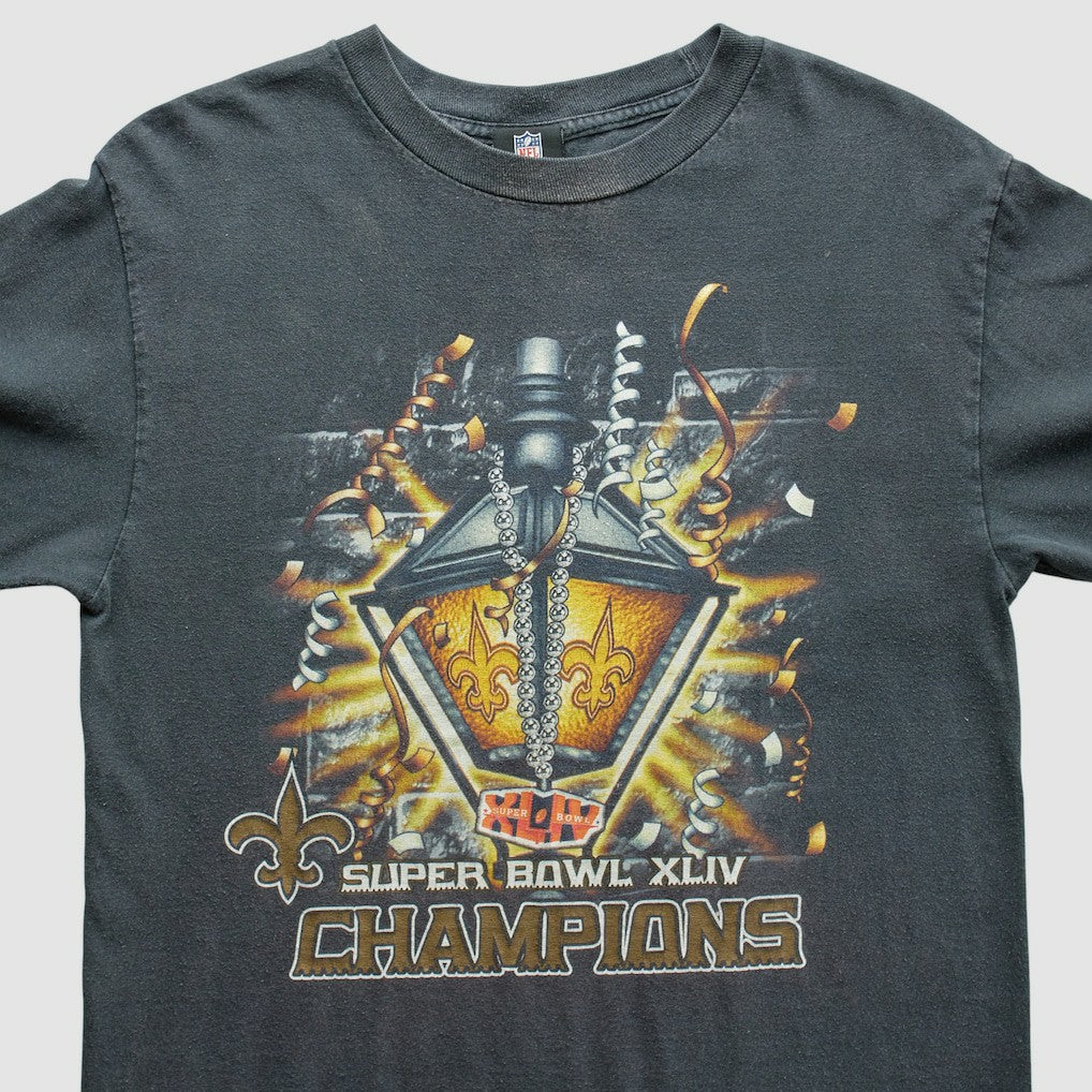 New Orleans Saints NFL 2010 T-Shirt - Black Vintage for sale