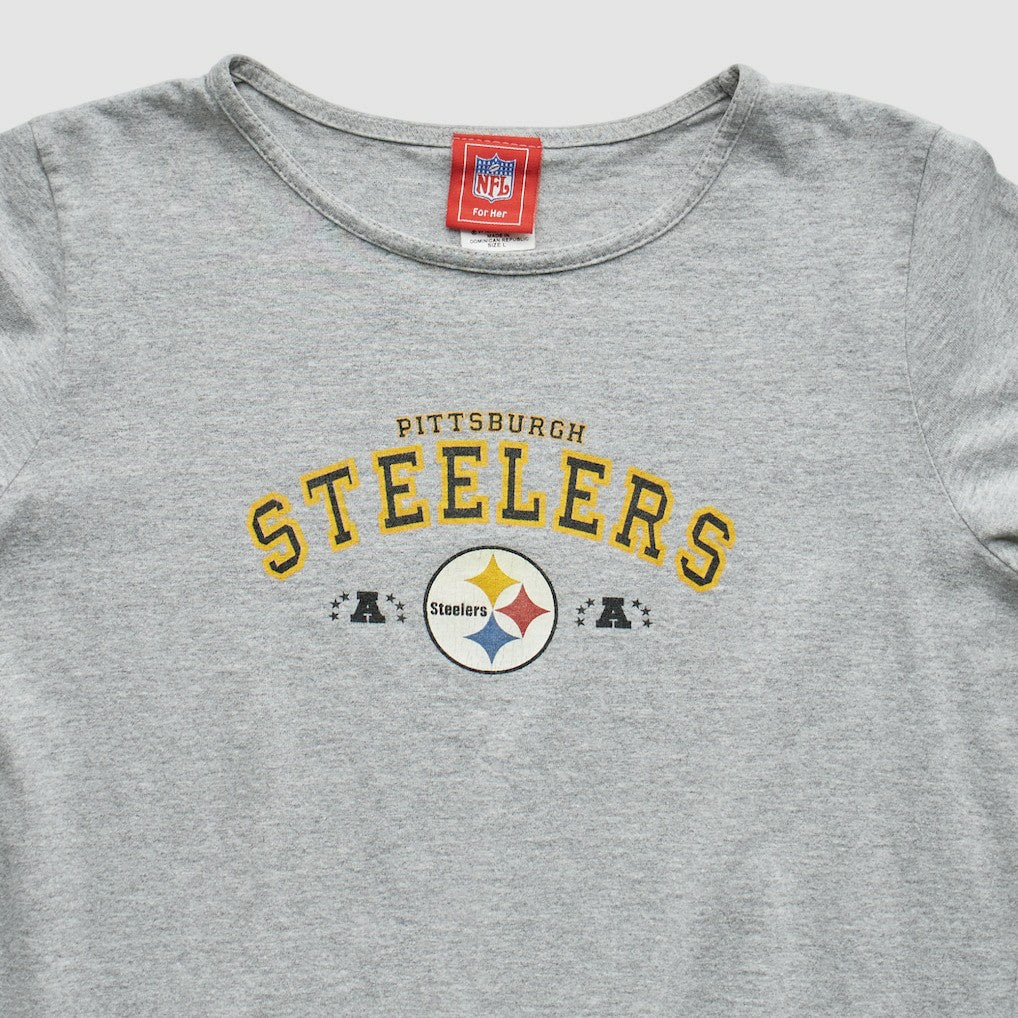 Pittsburgh Steelers NFL 2000s T-Shirt - Gray Vintage cheap