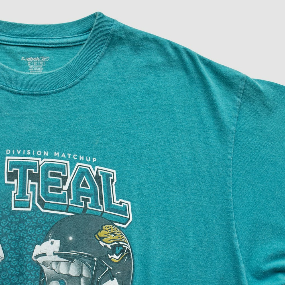 Indianapolis Colts vs. Jacksonville Jaguars Reebok 2007 T-Shirt - Teal Vintage outlet