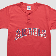 Los Angeles Angels Majestic 90s T-Shirt - Red Vintage