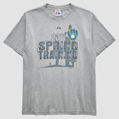 Milwaukee Brewers Majestic 2011 T-Shirt - Gray Vintage