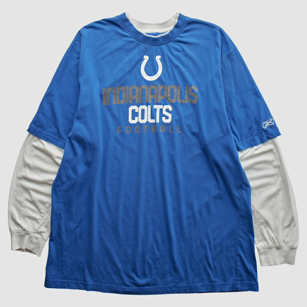 Indianapolis Colts Reebok 2000s T-Shirt - Blue Vintage on sale