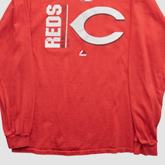 Cincinnati Reds Majestic 2000s T-Shirt - Red Vintage