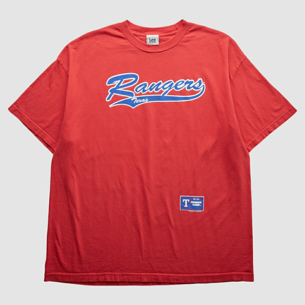 Texas Rangers Lee Apparel 2000s T-Shirt - Red Vintage