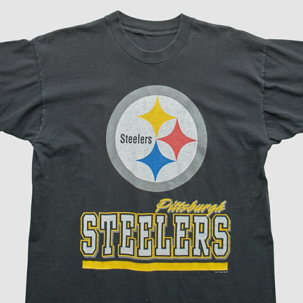 Pittsburgh Steelers 1997 T-Shirt - Black Vintage on sale