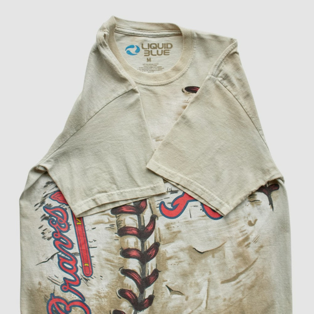 Atlanta Braves Liquid Blue 2014 T-Shirt - Beige Vintage