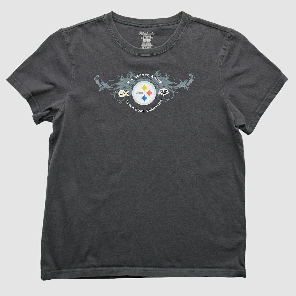 Pittsburgh Steelers Reebok 2009 T-Shirt - Gray Vintage for sale