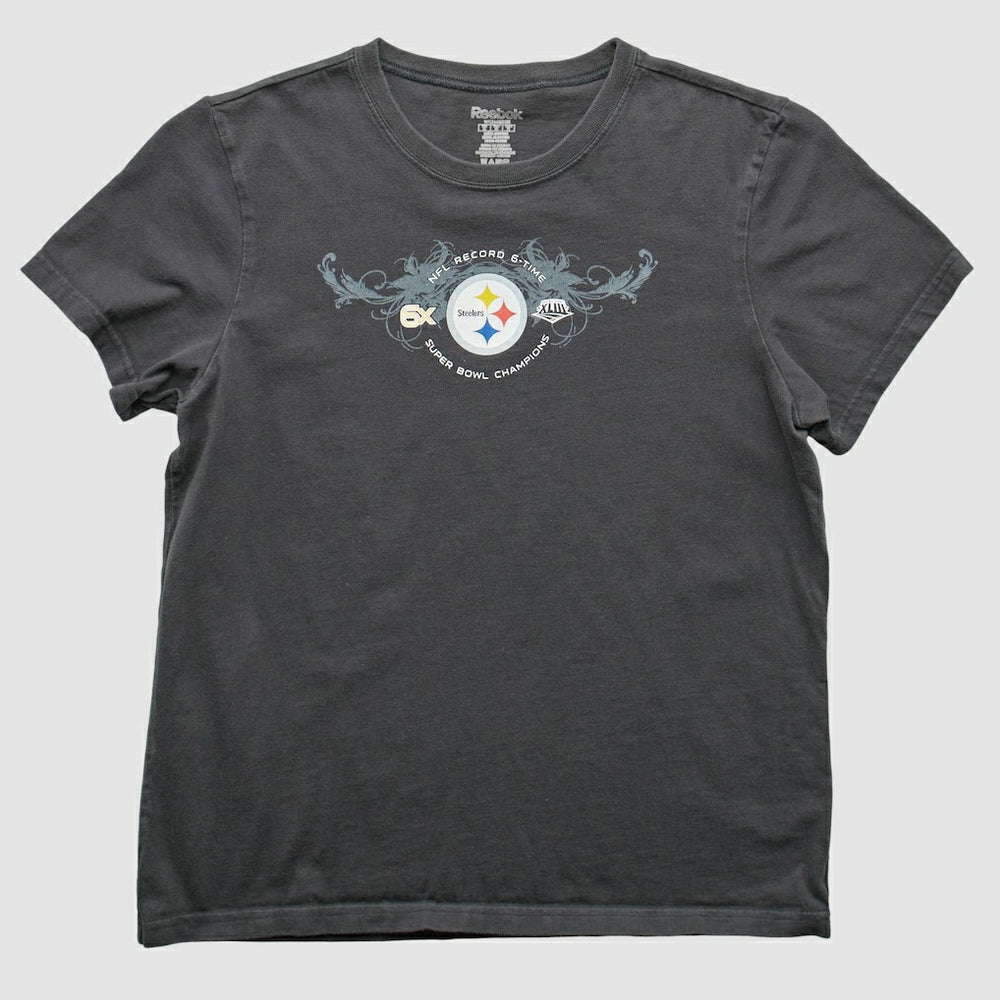 Pittsburgh Steelers Reebok 2009 T-Shirt - Gray Vintage for sale