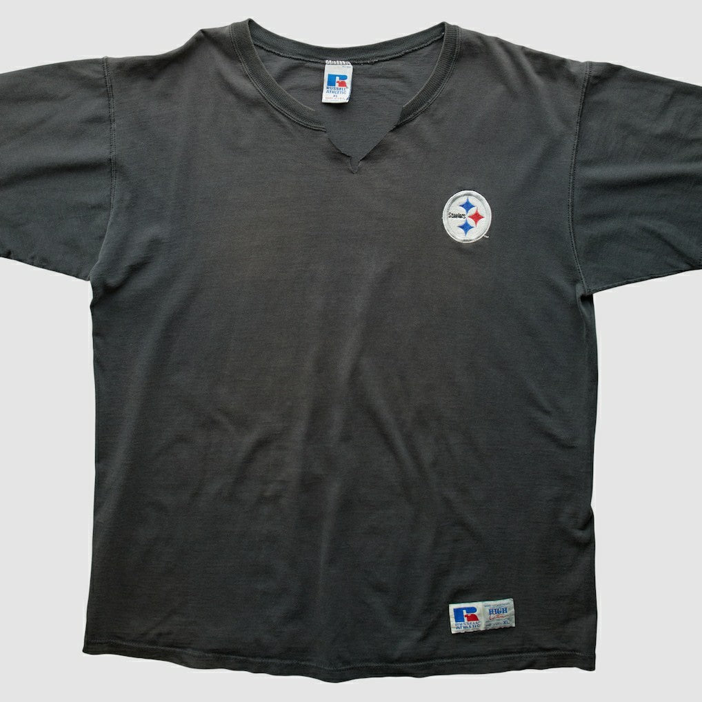 Pittsburgh Steelers Russell 90s T-Shirt - Black Vintage discount