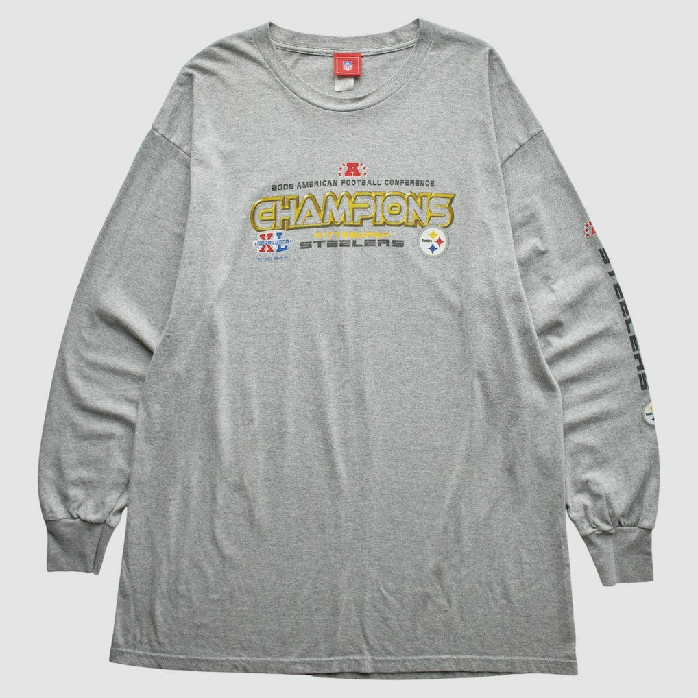 Pittsburgh Steelers NFL 2005 T-Shirt - Gray Vintage on sale