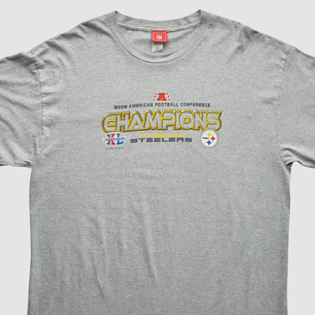 Pittsburgh Steelers NFL 2005 T-Shirt - Gray Vintage on sale