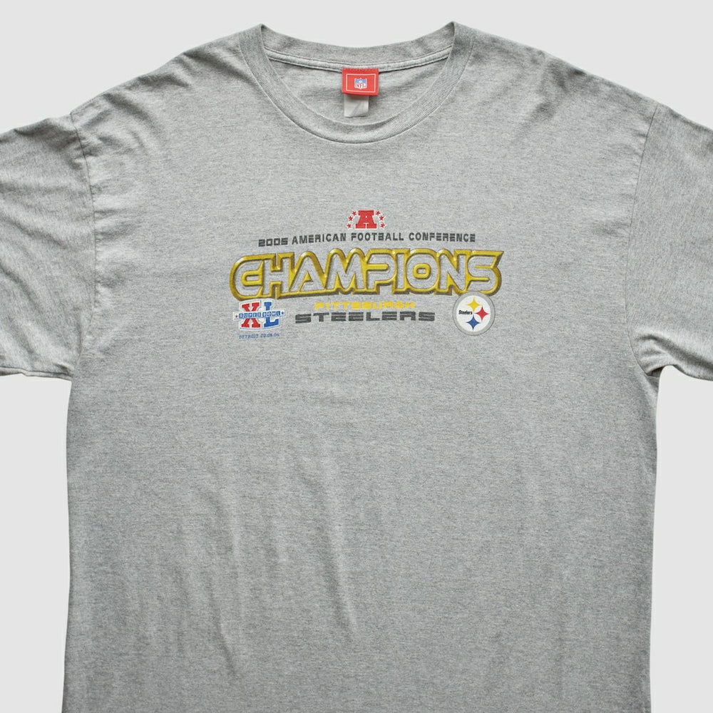 Pittsburgh Steelers NFL 2005 T-Shirt - Gray Vintage on sale