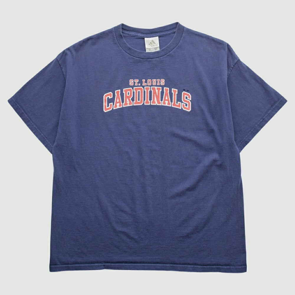 St. Louis Cardinals Adidas 2000s T-Shirt - Navy Vintage