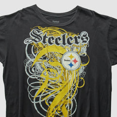 Pittsburgh Steelers Reebok 2000s T-Shirt - Black Vintage on sale