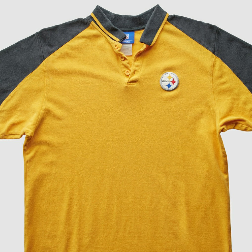 Pittsburgh Steelers Reebok 2000s T-Shirt - Yellow Vintage for sale