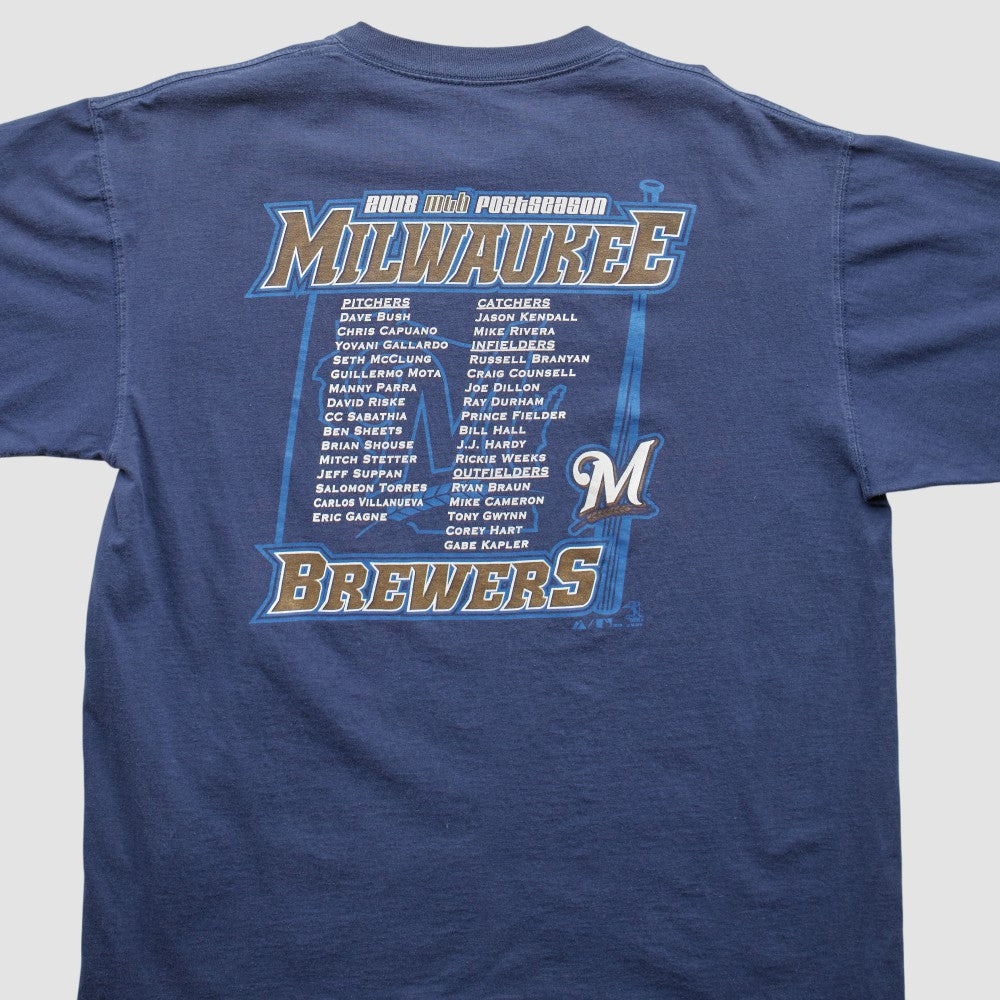 Milwaukee Brewers 2008 T-Shirt - Navy Vintage