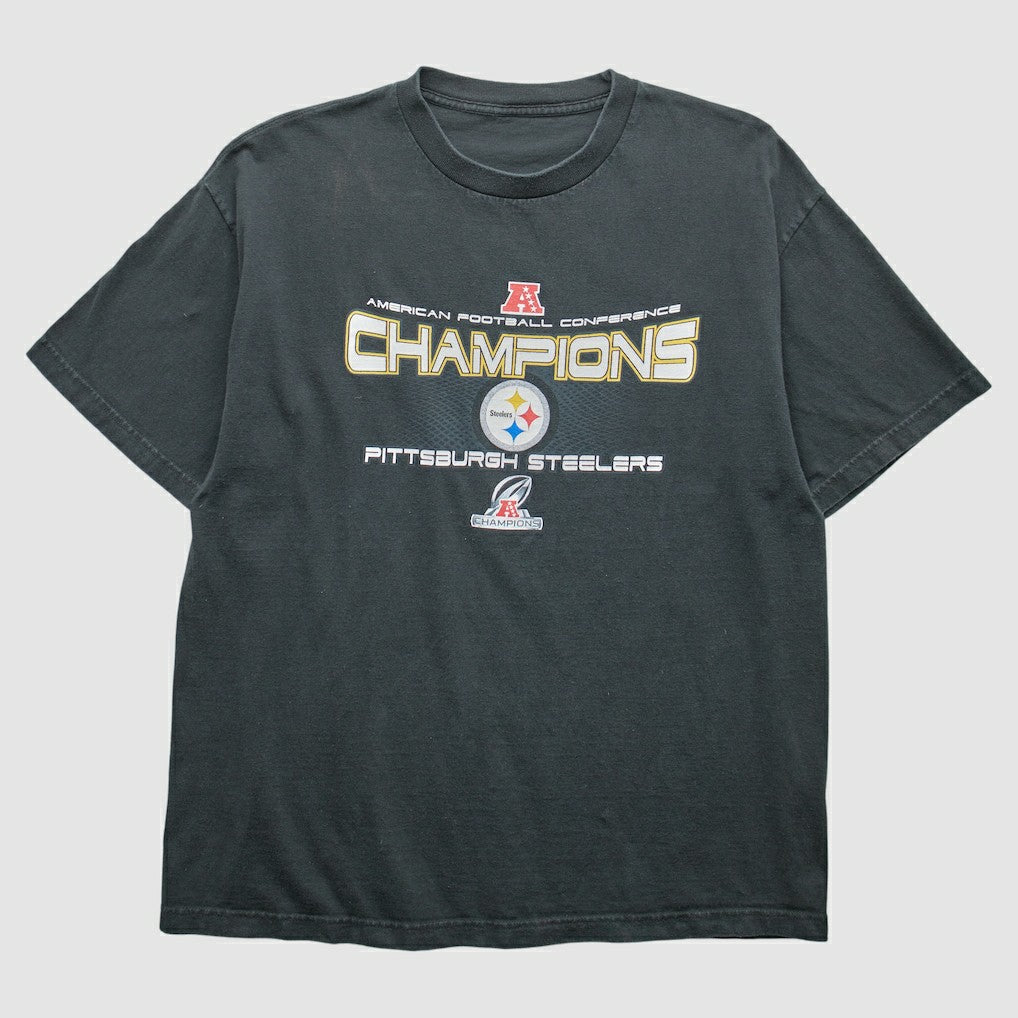 Pittsburgh Steelers 2000s T-Shirt - Black Vintage outlet