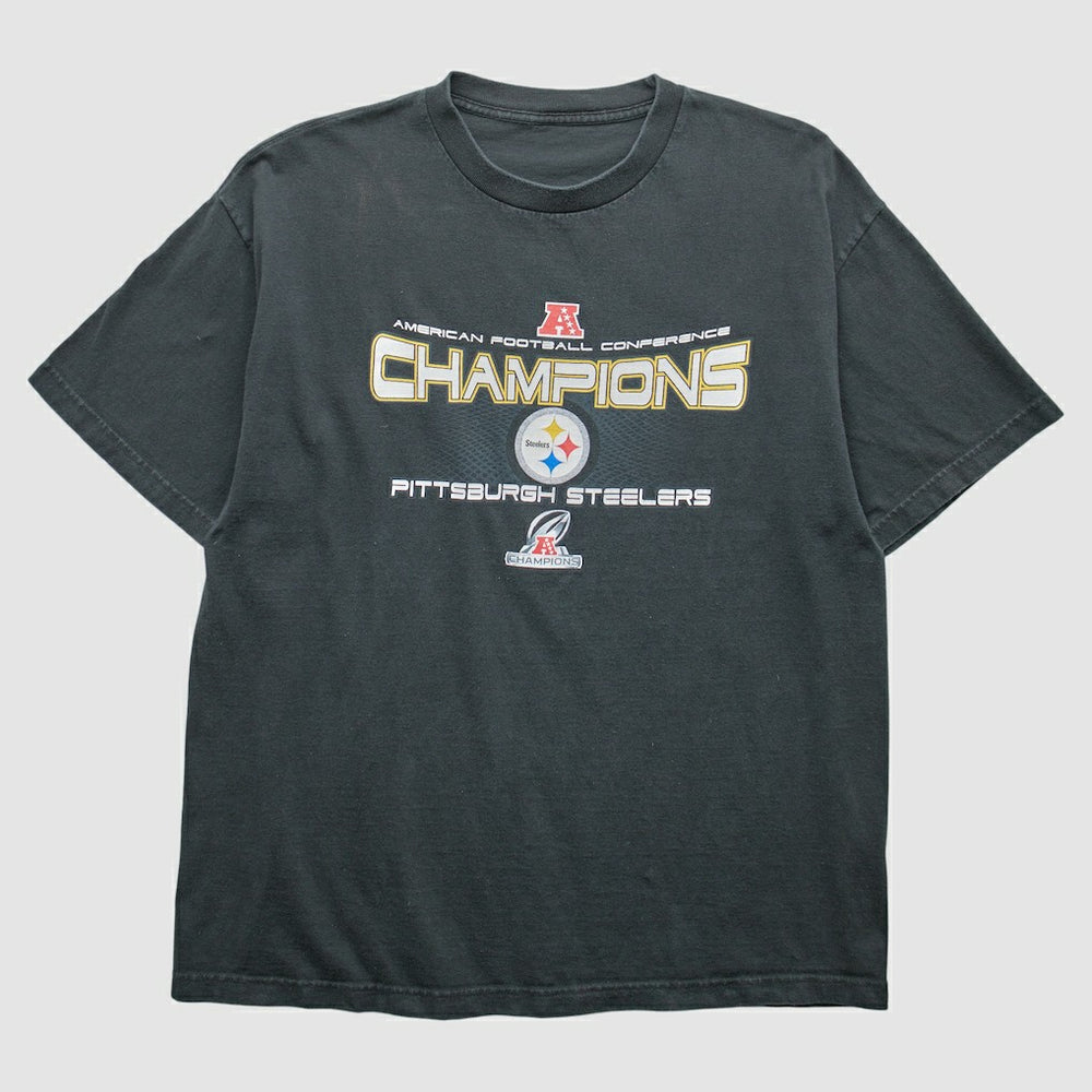 Pittsburgh Steelers 2000s T-Shirt - Black Vintage outlet