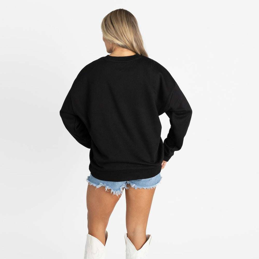 New Orleans Saints Gameday Couture Women's Oversized Everyday Star Long Sleeve T-Shirt - Black on sale