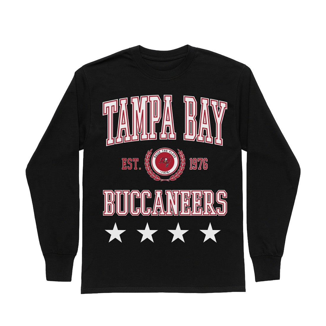 Tampa Bay Buccaneers Gameday Couture Women's Oversized Everyday Star Long Sleeve T-Shirt - Black sale