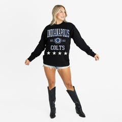 Indianapolis Colts Gameday Couture Women's Oversized Everyday Star Long Sleeve T-Shirt - Black discount