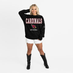 Arizona Cardinals Gameday Couture Women's Oversized Level Up Black Label Premium Fleece Sweatshirt - Black discount