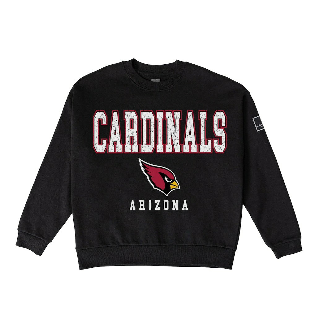 Arizona Cardinals Gameday Couture Women's Oversized Level Up Black Label Premium Fleece Sweatshirt - Black discount