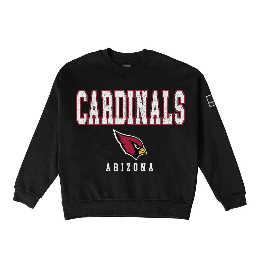 Arizona Cardinals Gameday Couture Women's Oversized Level Up Black Label Premium Fleece Sweatshirt - Black discount