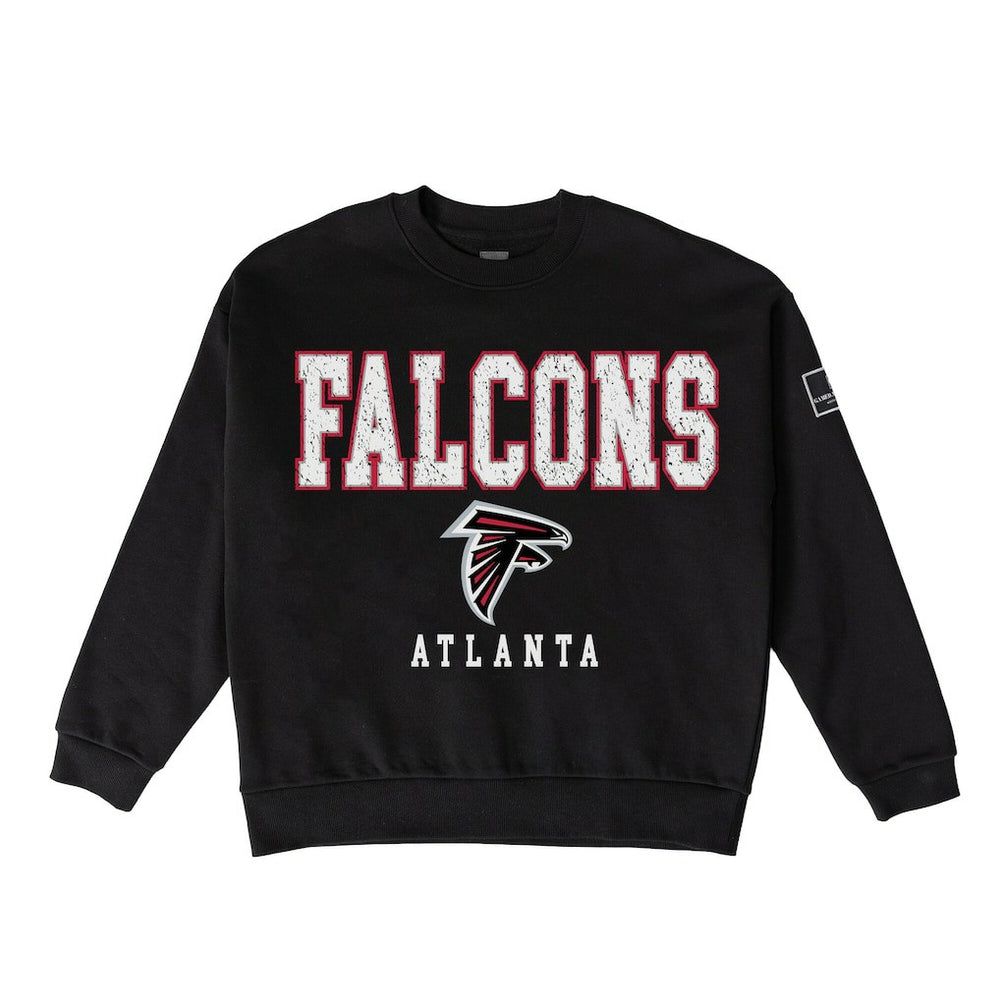 Atlanta Falcons Gameday Couture Women's Oversized Level Up Black Label Premium Fleece Sweatshirt - Black sale