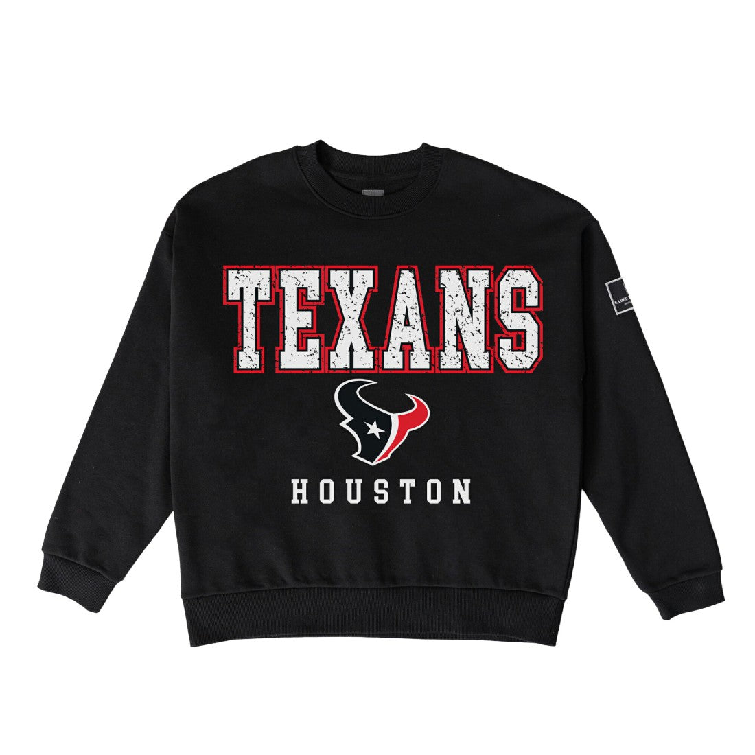 Houston Texans Gameday Couture Women's Oversized Level Up Black Label Premium Fleece Sweatshirt - Black for sale
