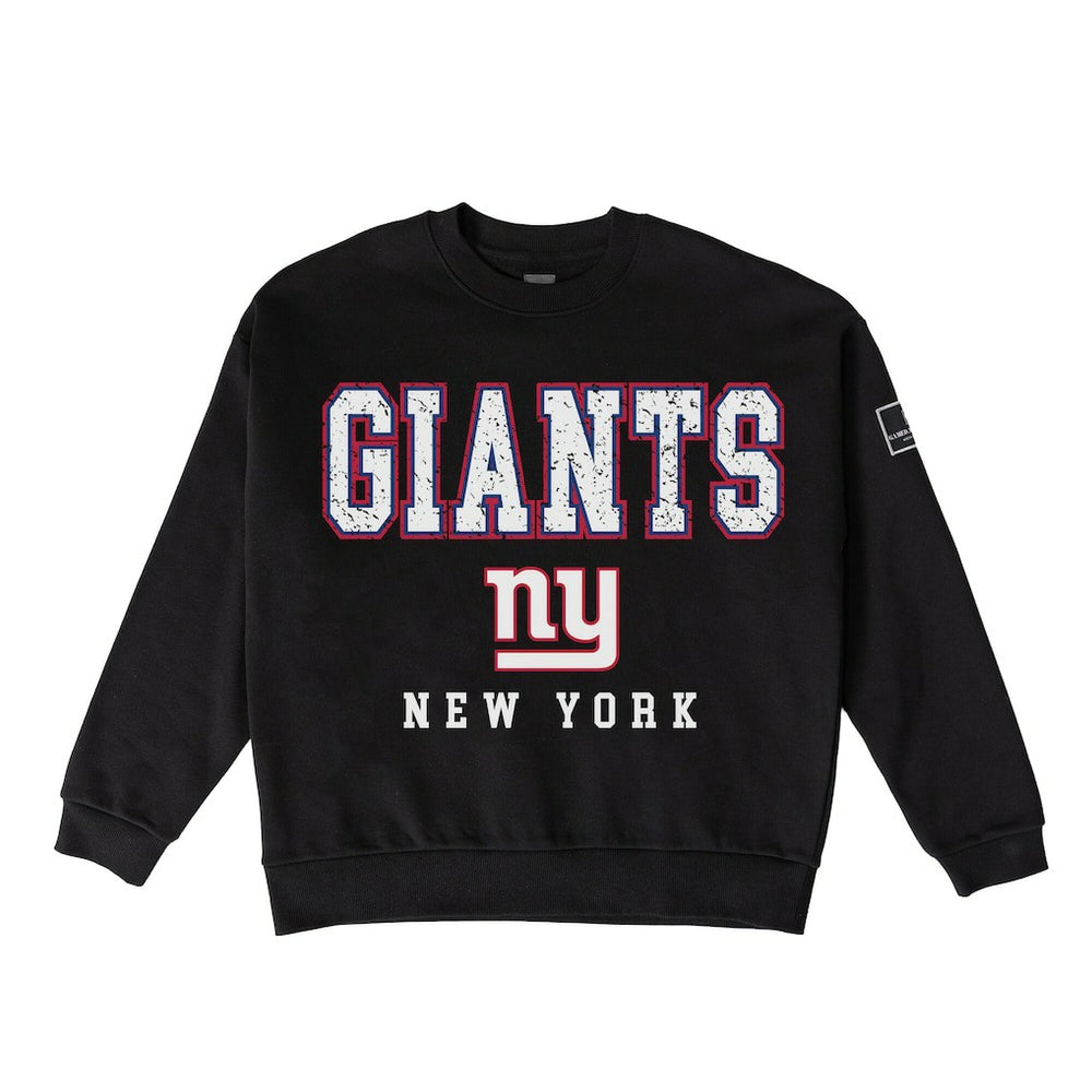 New York Giants Gameday Couture Women's Oversized Level Up Black Label Premium Fleece Sweatshirt - Black online
