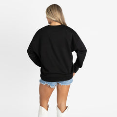 Chicago Bears Gameday Couture Women's Oversized Level Up Black Label Premium Fleece Sweatshirt - Black outlet