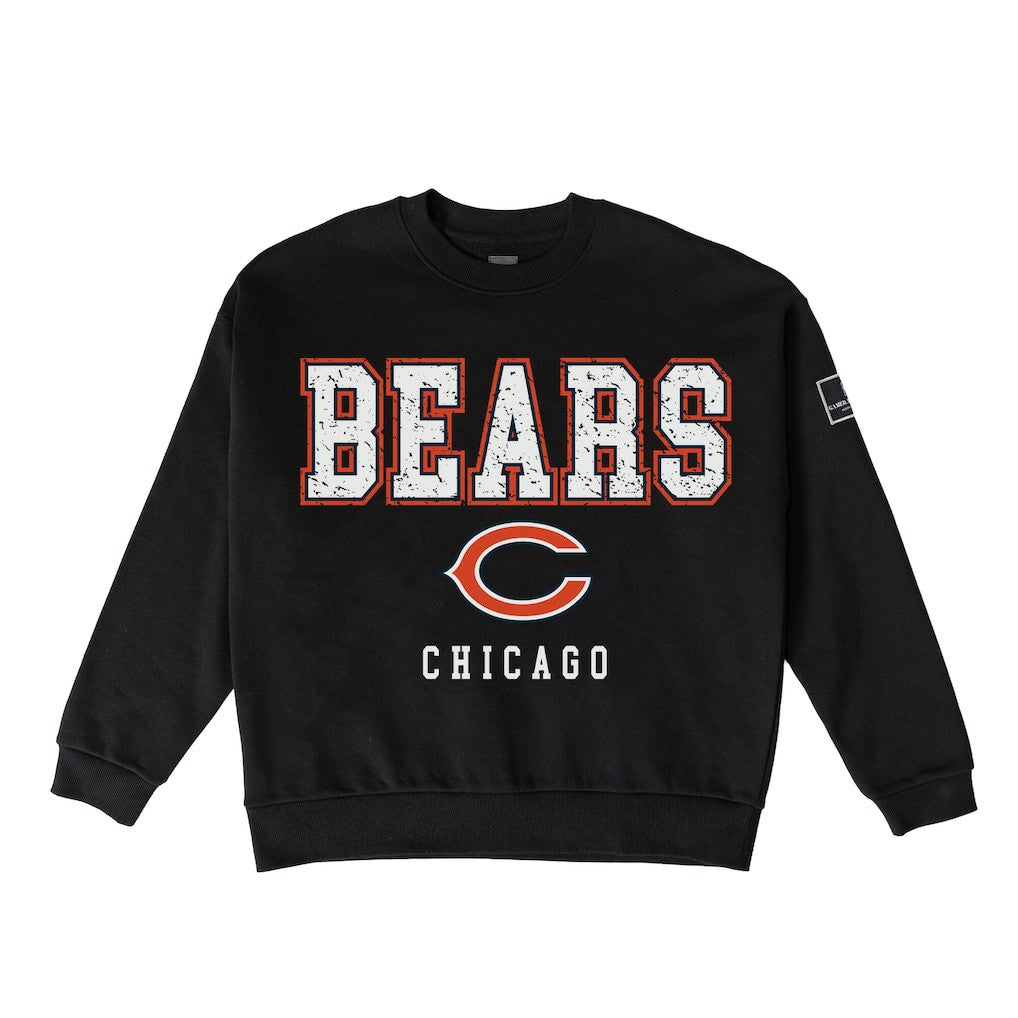 Chicago Bears Gameday Couture Women's Oversized Level Up Black Label Premium Fleece Sweatshirt - Black outlet