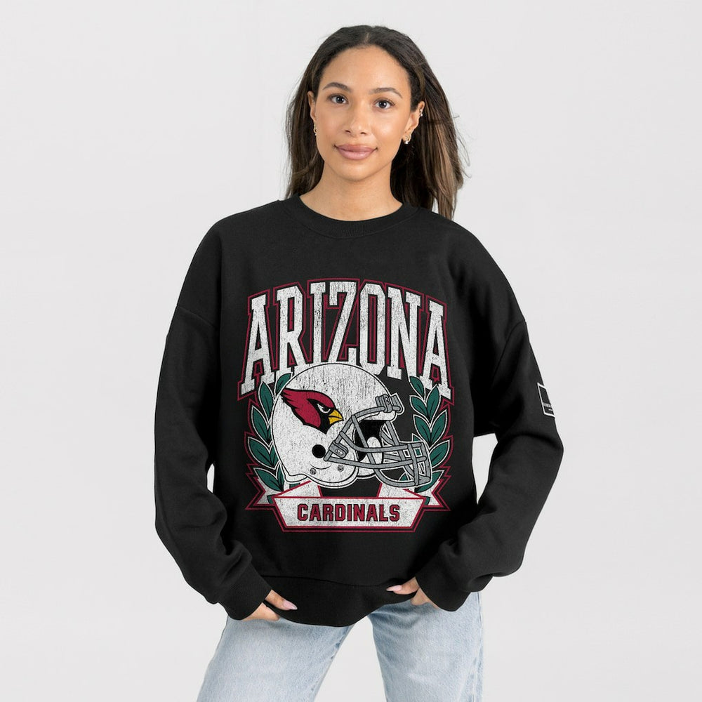 Arizona Cardinals Gameday Couture Women's Oversized Victory Lane Black Label Premium Fleece Sweatshirt - Black on sale