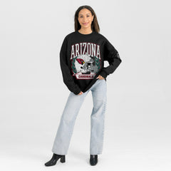 Arizona Cardinals Gameday Couture Women's Oversized Victory Lane Black Label Premium Fleece Sweatshirt - Black on sale