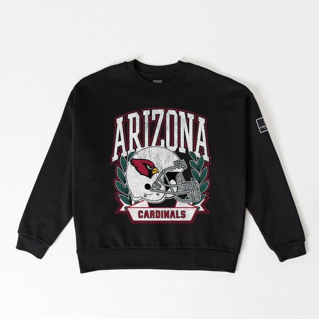 Arizona Cardinals Gameday Couture Women's Oversized Victory Lane Black Label Premium Fleece Sweatshirt - Black on sale