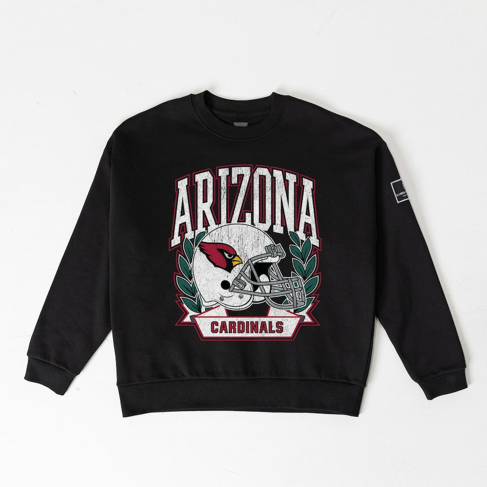 Arizona Cardinals Gameday Couture Women's Oversized Victory Lane Black Label Premium Fleece Sweatshirt - Black on sale