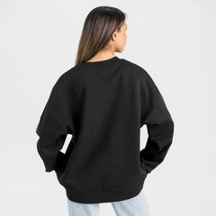 Carolina Panthers Gameday Couture Women's Oversized Victory Lane Black Label Premium Fleece Sweatshirt - Black outlet