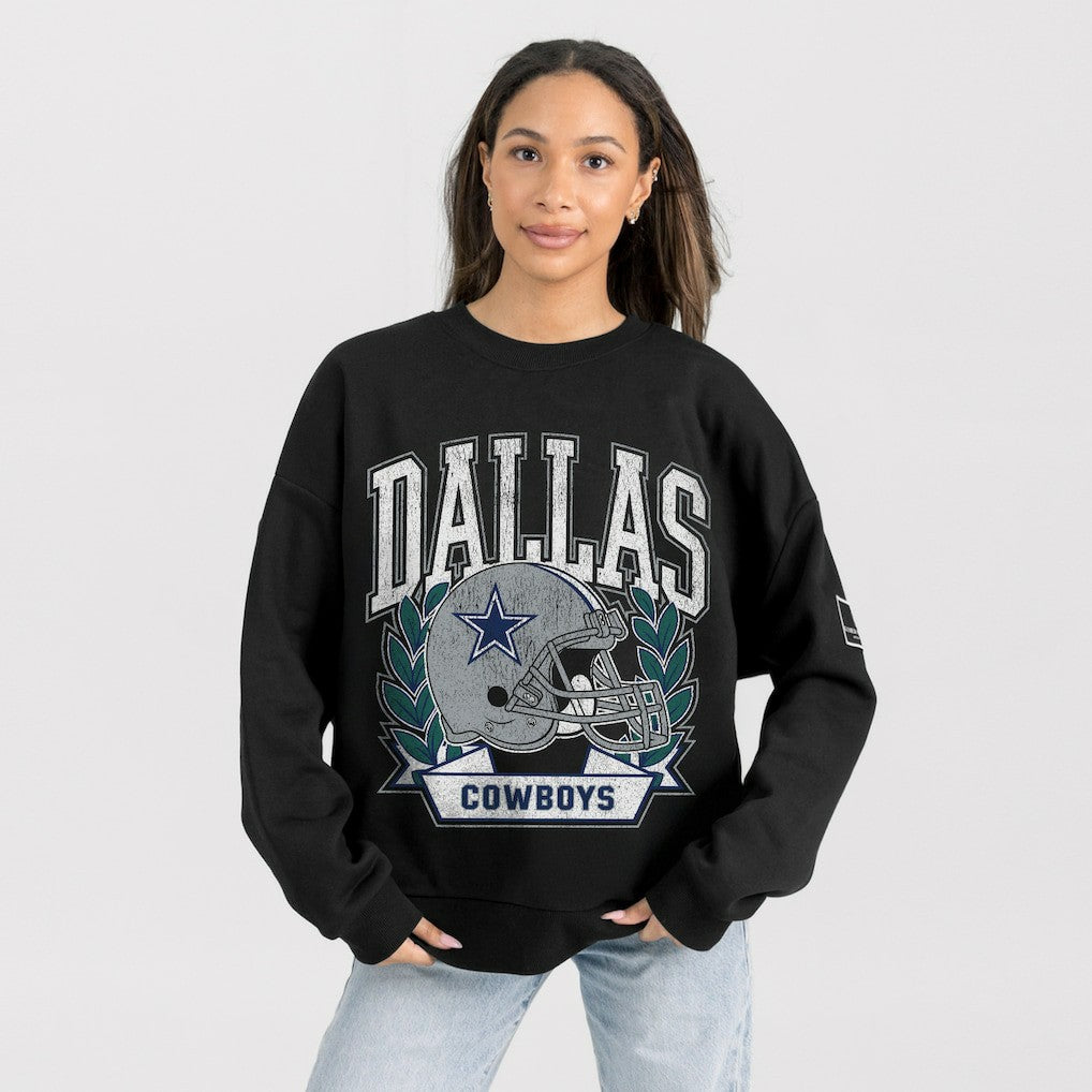 Dallas Cowboys Gameday Couture Women's Oversized Victory Lane Black Label Premium Fleece Sweatshirt - Black online