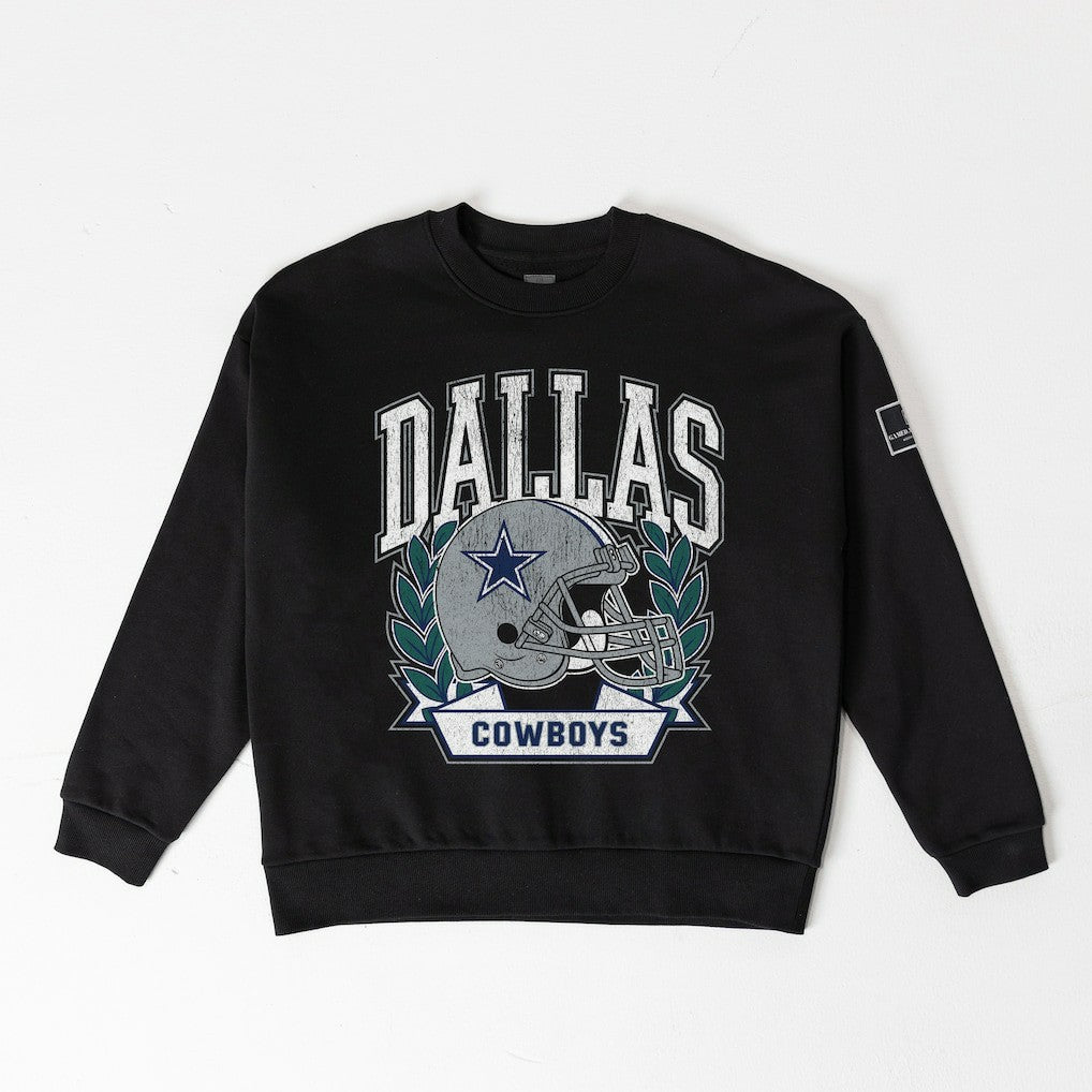 Dallas Cowboys Gameday Couture Women's Oversized Victory Lane Black Label Premium Fleece Sweatshirt - Black online