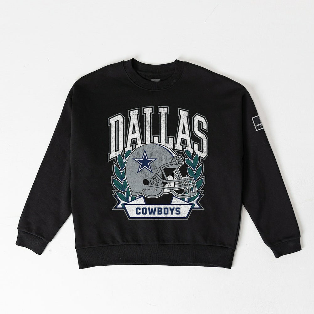 Dallas Cowboys Gameday Couture Women's Oversized Victory Lane Black Label Premium Fleece Sweatshirt - Black online