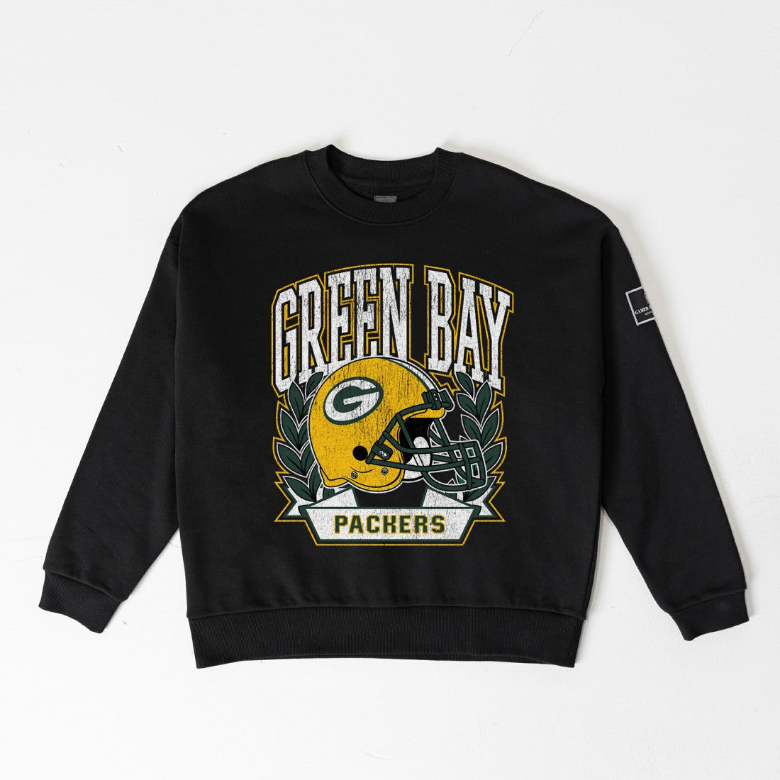 Green Bay Packers Gameday Couture Women's Oversized Victory Lane Black Label Premium Fleece Sweatshirt - Black sale