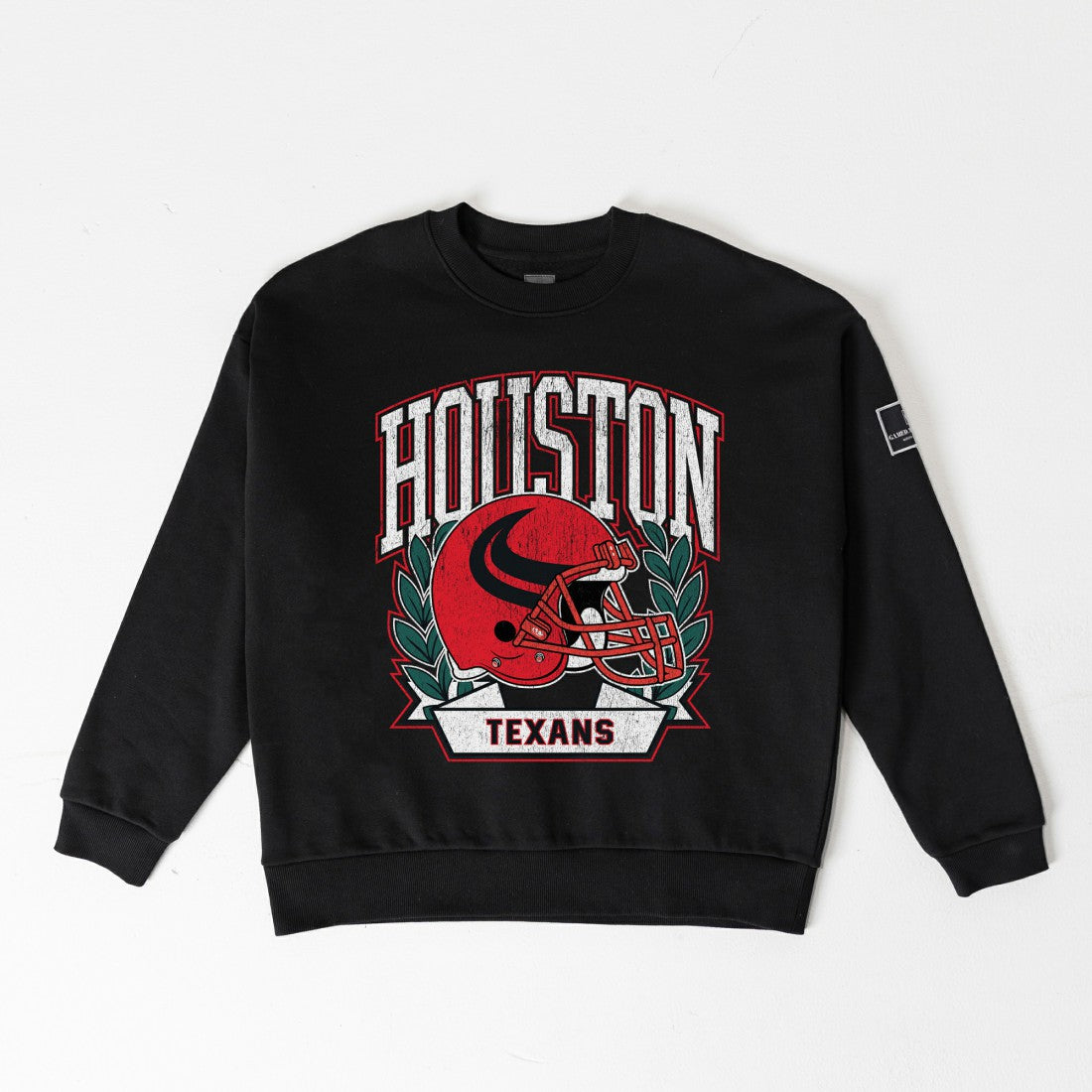 Houston Texans Gameday Couture Women's Oversized Victory Lane Black Label Premium Fleece Sweatshirt - Black for sale