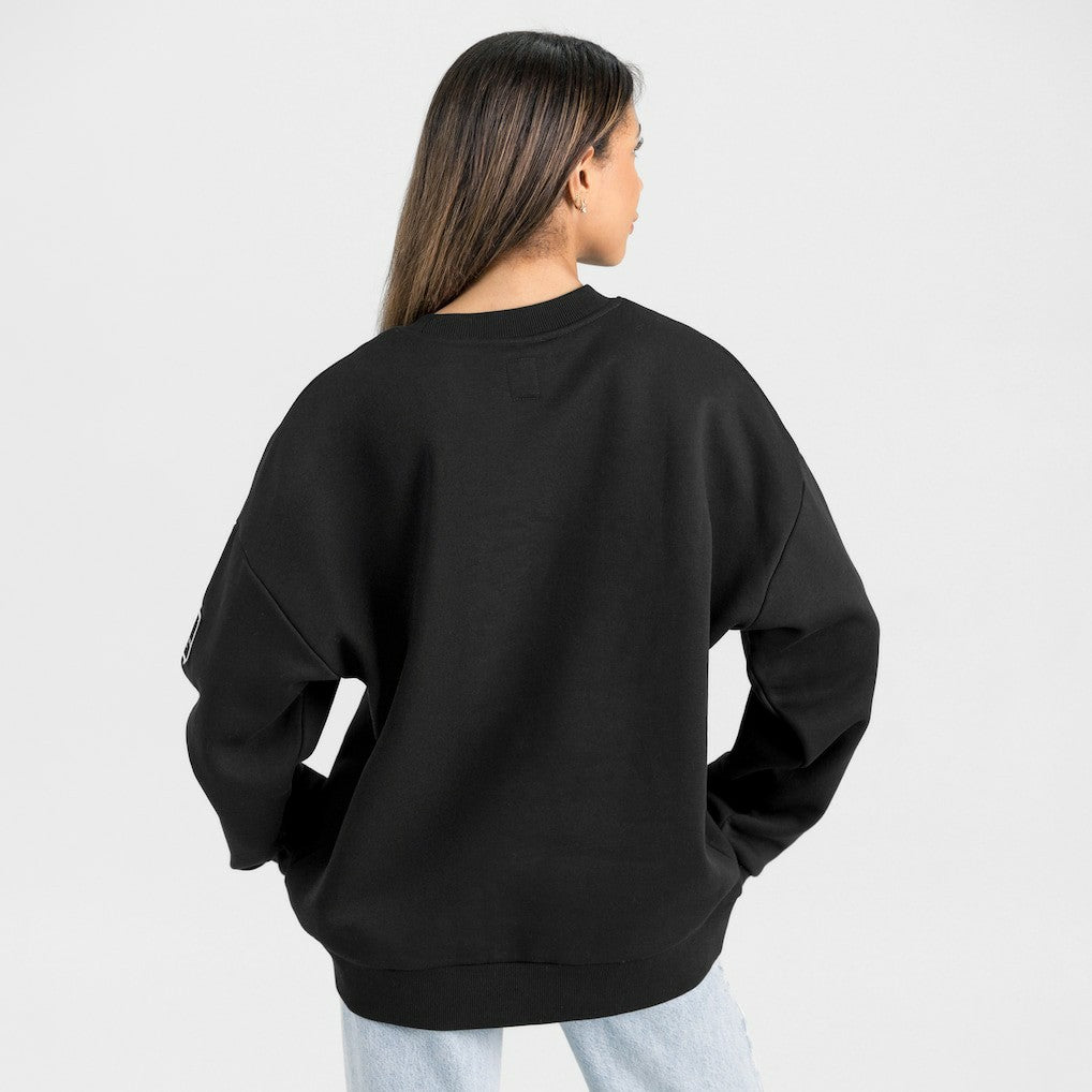 Las Vegas Raiders Gameday Couture Women's Oversized Victory Lane Black Label Premium Fleece Sweatshirt - Black cheap