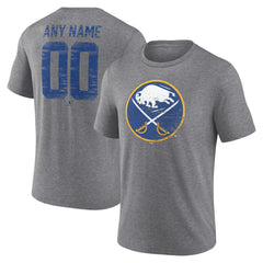 Buffalo Sabres Heritage Custom Tri-Blend T-Shirt Gray
