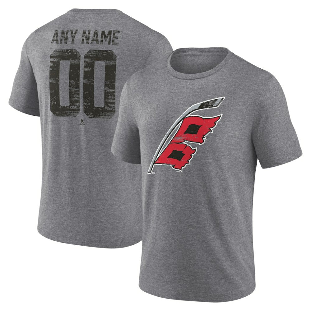 Carolina Hurricanes Heritage Custom Tri-Blend T-Shirt Gray