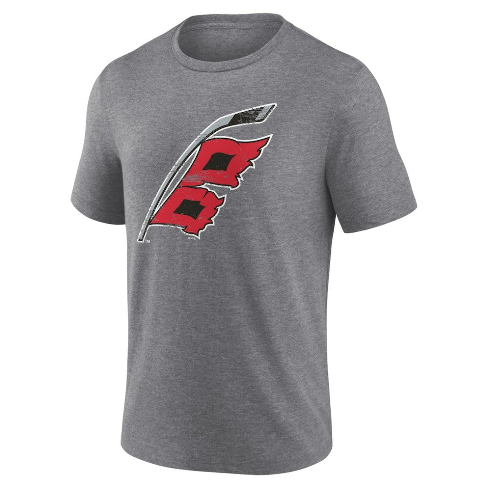 Carolina Hurricanes Heritage Custom Tri-Blend T-Shirt Gray