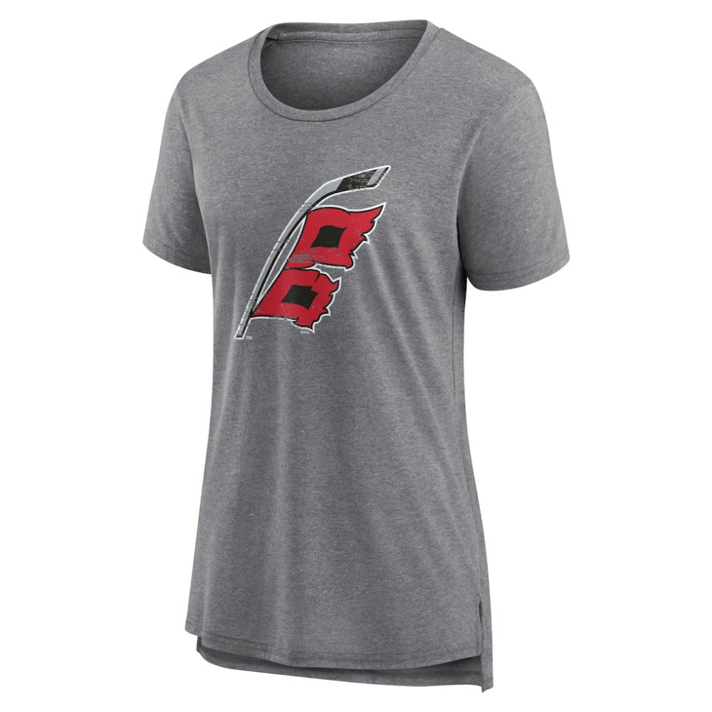 Carolina Hurricanes Women's Heritage Custom Tri-Blend T-Shirt Gray