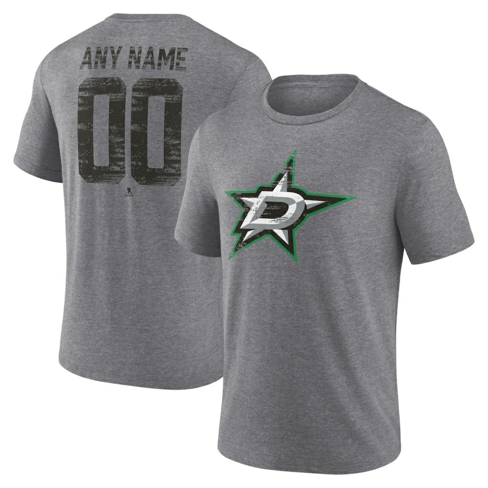Dallas Stars Heritage Custom Tri-Blend T-Shirt Gray