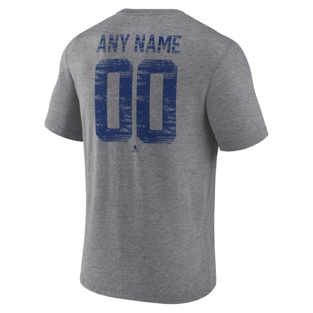 Edmonton Oilers Heritage Custom Tri-Blend T-Shirt Gray